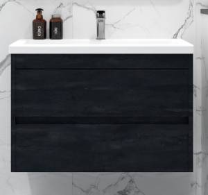 Тумба с раковиной Art&Max Family-M Family-M-750-2C-SO-HC подвесная, hard coal