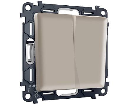 Комплект механизма 2-клавишного перекрестного выключателя Ambrella Volt Alfa MA363030