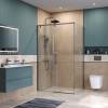 Душевой уголок BelBagno SOFT_CLOSE-1-AH-1-120/100-C-GM профиль оружейная сталь, стекло прозрачное, 120x100x200 фото 4