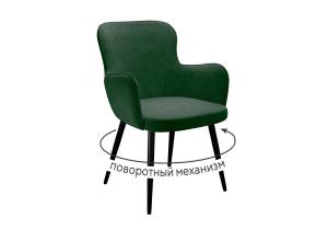 Стул Дик DikLine 503 00-00079961 TW14 зеленый, ножки черные, поворотный