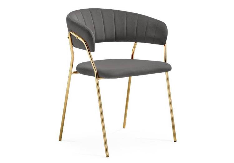 Стул Woodville Kamelia 15470 1 dark gray / gold
