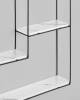Полка навесная Stool Group Square FDC9684 bl w/m черная, белый мрамор 50x10x50 фото 4