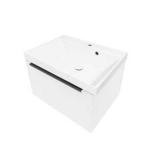 Тумба с раковиной La Fenice Simpla Bianco NFNC-01-SIM-B-60-3-60 белая матовая, 60 см