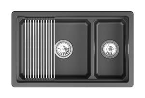 Мойка кухонная Granula Kitchen Space 7304iU шварц, 73x45