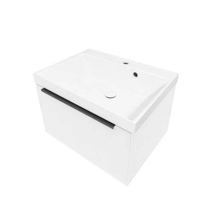 Тумба с раковиной La Fenice Simpla Bianco NFNC-01-SIM-B-60-3-60 белая матовая, 60 см