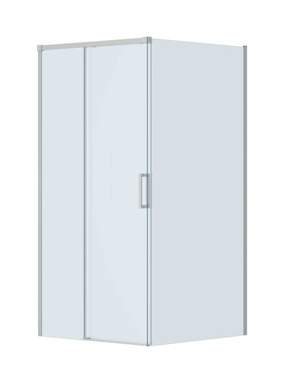 Душевой уголок Cezares PLANE-AH-1-110/100-C-IN профиль сатин, стекло прозрачное, 110x100x195