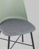 Набор из 2 стульев Stool Group Shell 8336 greyish green 70077 X2 серо-зеленый, с мягким сиденьем фото 8