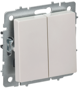 Выключатель 2-клавишный перекрестный IEK Brite BR-V23-0-10-K36 жемчуг