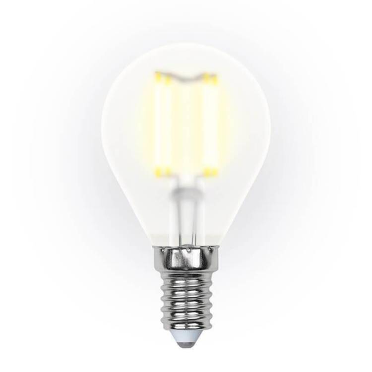 Лампа светодиодная филаментная Uniel Sky Globe LED-G45-6W/WW/E14/FR PLS02WH