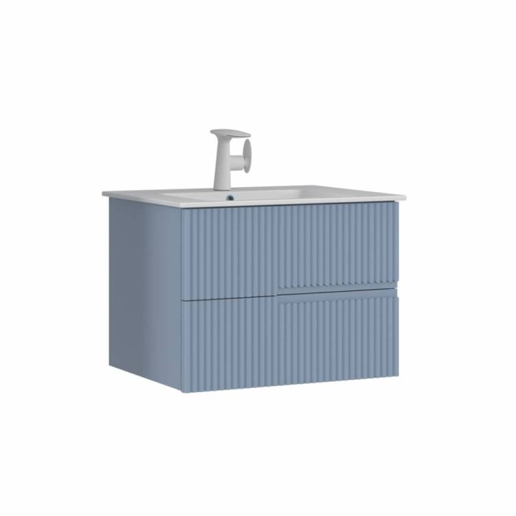 Тумба с раковиной Orka Moonlight 5001501 90 подвесная, голубой матовый