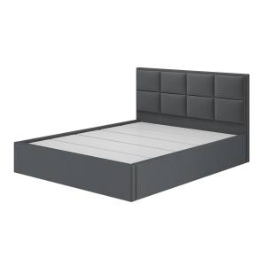 Кровать БТС МЕБЕЛЬ Линда Н1447117 графит, с настилом, 160x200