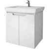 Тумба с раковиной Dreja Q Plus (D) 70 c опорами, белый глянец фото 3