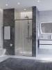 Душевая дверь в нишу Cezares PLANE-BF-1-100-C-GM профиль оружейная сталь, стекло прозрачное, 100x195 фото 2