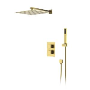 Душевая система D&K Bayern.Liszt DA2515707A04 золотая матовая, встраиваемая, с термостатом
