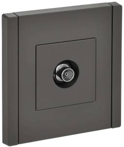 ТВ-розетка оконечная IEK Forte&Piano FP-A10-O-K03 серый