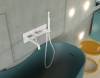 Смеситель для ванны с душем Paffoni Light LIG001BO с ВНУТРЕННЕЙ ЧАСТЬЮ, белый фото 3