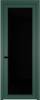 Межкомнатная дверь Profil Doors 1 AGP цвет профиля Зеленый воск, стекло безопасное 6 мм черный триплекс 800x2000