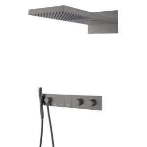 Душевая система Boheme Zodiac 133-SGM Shine Gun Metall, с термостатом, с внутренней частью
