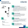 Душевая система Milardo Rora RORBL02M67 черный матовый фото 6