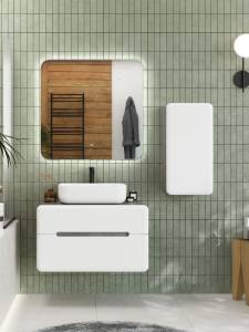 Тумба под раковину Art&Max Genova AM-Genova-800-2C-SO-LN Бетон лофт, 80x53x48.6