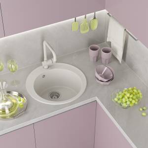 Мойка кухонная Misty Артемида ART-51-03 жасмин, 51x51