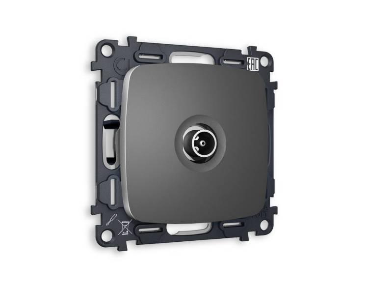 Комплект механизма TV розетки проходной Ambrella Volt Omega MO663030