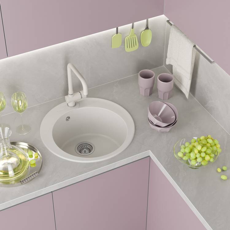 Мойка кухонная Misty Артемида ART-51-03 жасмин, 51x51