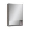 Зеркало-шкаф Equil Smile szSMILEI60.R правый, с подсветкой и розеткой, лен антрацит, 80x60