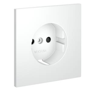 Лицевая панель для розетки с заземлением и шторками Voltum S70 VLS000702 белый