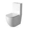 Унитаз-компакт Grossman Торнадо GR-4494MSQ безободковый, с крышкой-сиденьем микролифт, белый матовый