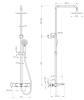 Душевая стойка Paini Nove 09CR687THD250F3D110 с термоcтатом, хром фото 3