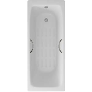 Чугунная ванна Delice Biove DLR220509R-AS 170x75, с антискользящим покрытием, с ручками, без ножек