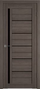 Межкомнатная дверь Владимирская Фабрика Дверей Atum 1 Grey стекло Black Gloss 600x2000