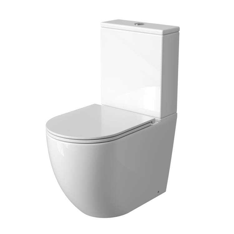 Унитаз-компакт Grossman Торнадо GR-4494MSQ безободковый, с крышкой-сиденьем микролифт, белый матовый