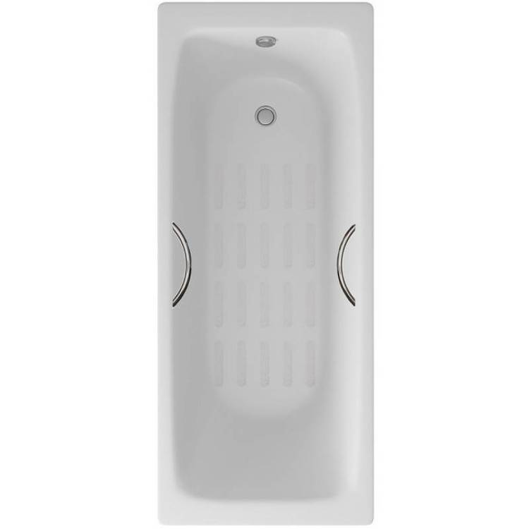 Чугунная ванна Delice Biove DLR220509R-AS 170x75, с антискользящим покрытием, с ручками, без ножек