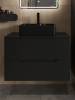 Тумба с раковиной Orange Line Li-80TubMDF+B01-475MB черная матовая, 80.5 см фото 3