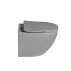 Унитаз подвесной Vincea Globo VT1-14STMG безободковый, сиденье микролифт, серый матовый фото 4