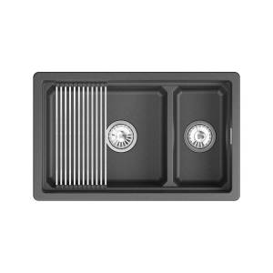 Кухонная мойка Granula Kitchen Space 7304iU черный, 73x45
