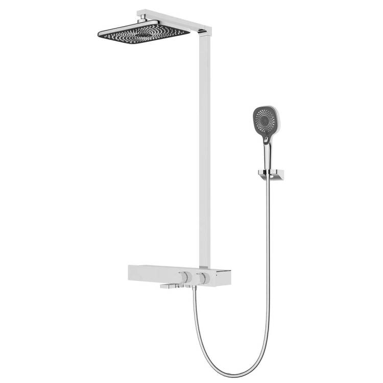 Душевая стойка Vincea Inspire VSFS-3I13TCH хром, с термостатом, с изливом