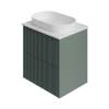 Тумба с раковиной La Fenice Terra Twin Grigio NFNC-01-TER-G-60-2-3-M-GG серо-зеленая матовая, 60 см