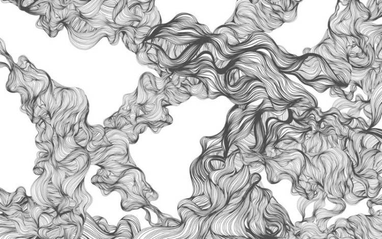 3D Фотообои Artegrafico «Роскошные черно-белые линии» LST-005 песок