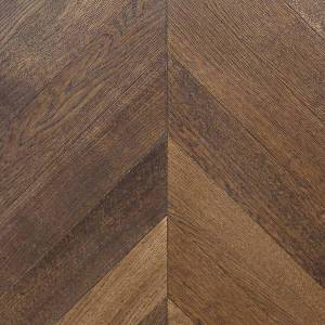 Двухслойная инженерная доска Wood Bee Chevron Дуб Шоколад 510x92x12