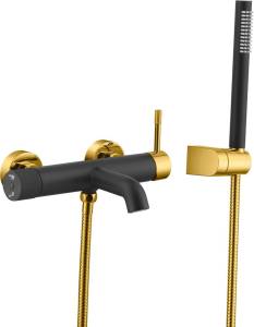 Смеситель для ванны с душем Boheme Uno 463-BG black gold