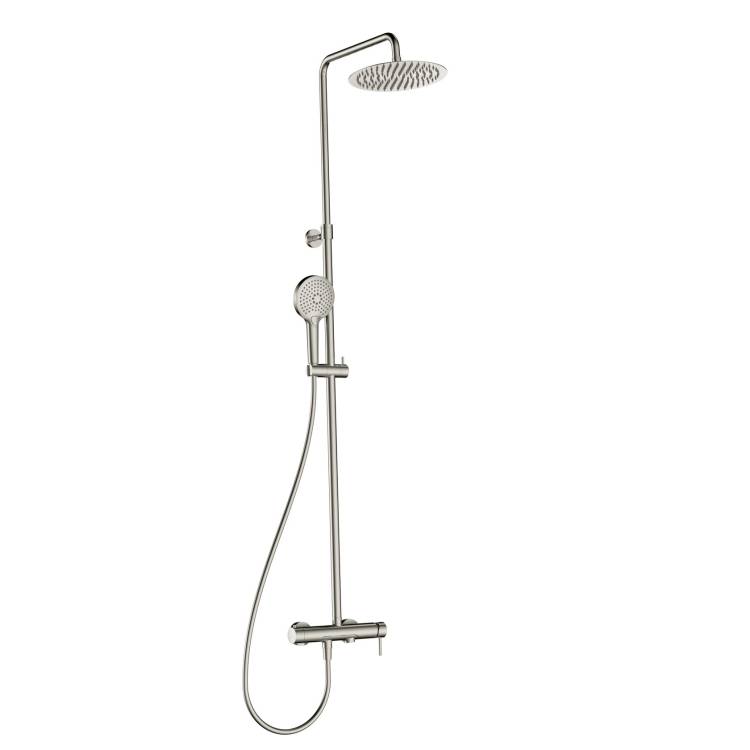 Душевая стойка AQUAme AQM8011BN никель шлифованный