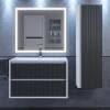 Тумба с раковиной Uperwood Next Premium 3930205167 подвесная, 2 ящика, белая, графит, 80 см фото 5