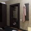 Полотенцесушитель электрический Маргроид Inaro профильный 120x24 R, с крючками, черный матовый фото 4