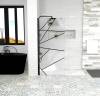 Душевая перегородка Cerutti Spa PICK T90B профиль черный, стекло матовое, 90x120x190