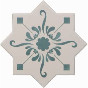 Керамогранит Cevica Becolors Star Dec. Stencil Lagoon 13.25x13.25