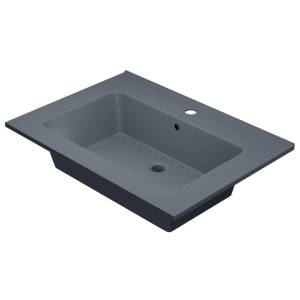 Раковина Uperwood Parma Quartz 291003002 серая матовая, бетон, 66x47.5