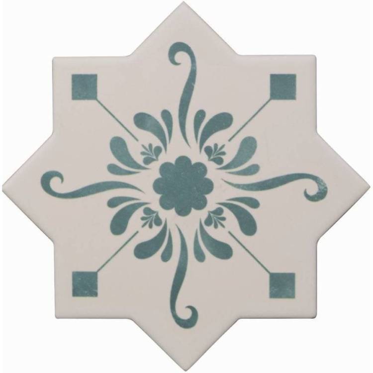 Керамогранит Cevica Becolors Star Dec. Stencil Lagoon 13.25x13.25